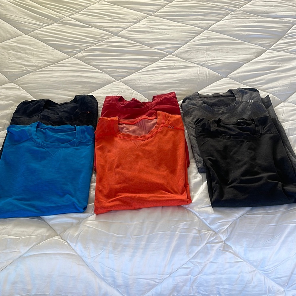 6 Lululemon men’s metal vent t shirts size large Lululemon lot